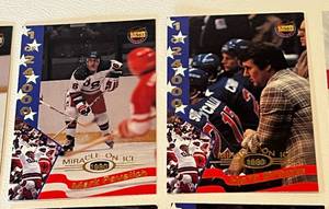 lot 65B image: Miracle on Ice Limited Edition 8 Card Hockey Lot - 1 of 24,000 - Herb Brooks and Mark Pavelich