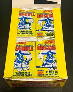lot 29F image: 1990 Score Baseball Pack Box - 36 Packs of Sealed Baseball Cards