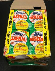 lot 30F image: 1987 Topps Baseball Pack Box - 36 Packs of Sealed Baseball Cards