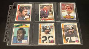 lot 23F image: 33 Card Vintage Football Star Card Lot - 1976-1981 - Joe Greene, Bob Girese, Larry Csonka, Phil Simms, Jack Ham, Jack Lambert and more