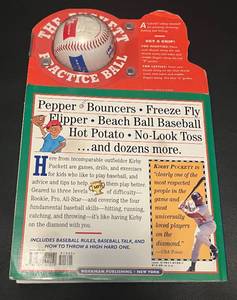 lot 28F image: Kirby Puckett s Baseball Games Book With Baseball - Minnesota Twins