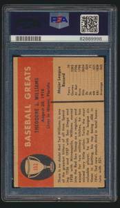 lot 6G image: Ted Williams 1961 Fleer #152 PSA 1 Vintage Baseball Card