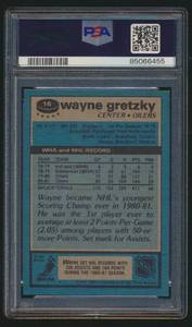 lot 13G image: Wayne Gretzky 1981 Topps #16 PSA 7 NM Vintage Hockey Card