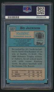 lot 16G image: Bo Jackson RC PSA 8 NM-MT 1988 Topps #327 Rookie Football Card