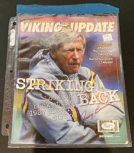 lot 42 image: Jerry Burns Signed with JSA COA 2007 Minnesota Vikings Update Magazine