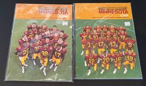 lot 43 image: 2 - University of Minnesota 1986 Game Programs vs University of Iowa