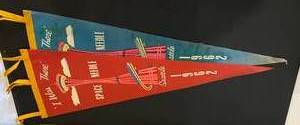 lot 45 image: 2 Vintage 1962 Seattle Space Needle Pennants