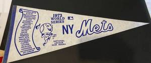 lot 48 image: 2 Vintage New York Mets Pennants - 1972 World Series and 1973 NL Champions