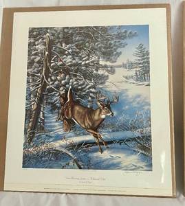 lot 15 image: Special Autographed Herb Brooks and James Meger Wildlife Art Prints  Annual MN Youth Hockey Special Limited Edition