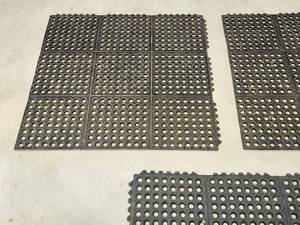 lot 50 image: (3) Interlocking Rubber Floor Mats