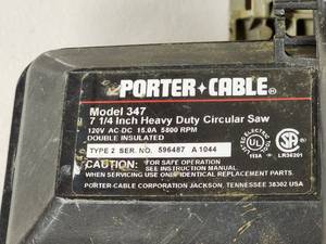 lot 89 image: Porter Cable Electric Circular Saw