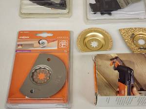 lot 21 image: Assorted Fein Multi-Tool Woodworking Accessories