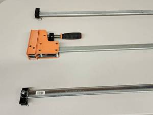 lot 16 image: (3) Assorted Jorgensen Cabinet Master Woodworking Clamps