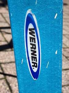 lot 84 image: Werner Blue Fiberglass 3 ft Step Ladder