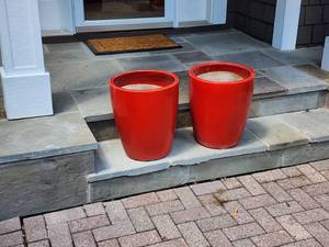 lot 131 image: (2) Heavy Duty Ceramic Planters