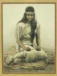 lot 60 image: American Native Little Star Print Signed by the Artist James Bama