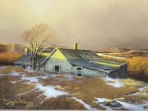 lot 64 image: Original Oil on Canvas Framed Artwork  Artist Gary P. Miller