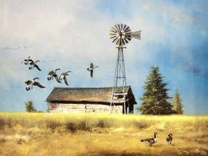 lot 66 image: Framed Signed and Numbered Silent Refuge Print  by the Artist Gary P. Miller