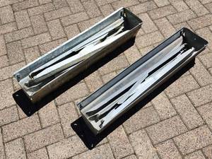 lot 145 image: (2) Lightweight Metal Folding Sawhorses