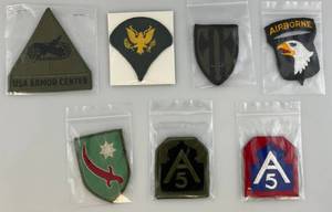 lot 62 image: Misc. Vintage Military  Patches