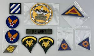 lot 65 image: Misc. Vintage Military  Patches
