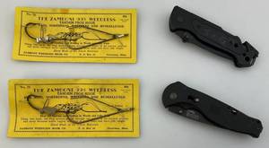 lot 92 image: SOG Brand Folding Knives & Vintage Lures On Card
