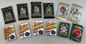 lot 105 image: Misc. Sealed Packs Of  NFL Football Cards