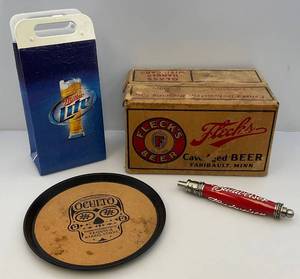 lot 127 image: Misc. Beer Related Items Including Budweiser Tap Handle & More