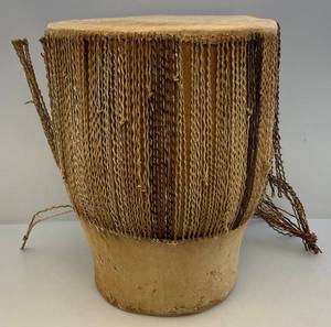 lot 128 image: Large African Style Drum (AS SEEN) 18W x 23T