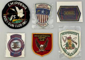 lot 75 image: Misc. Vintage Rod & Gun Club Patches & More