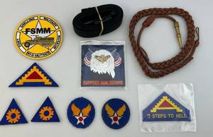 lot 76 image: Misc. Vintage Military  Patches & More