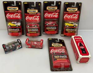 lot 140 image: Misc. Coca-Cola Diecast Miniature Cars (NIB)