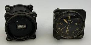 lot 166 image: Vintage Wittnnauer Aeroplane 8 Day Clock & more