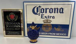 lot 171 image: Misc. Beer Dcor Including Corona Extra Framed 22 x 28 & More