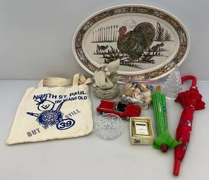 lot 180 image: Misc. Vintage Items Including 1988 NORTH ST. PAUL 100 Year Bag & More