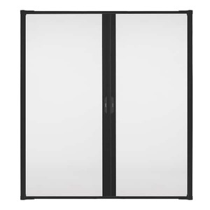 lot 91 image: Andersen 72 in. x 80 in. LuminAire Black Double Universal Aluminum Gliding Retractable Screen Door