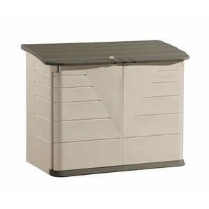 lot 106 image: Rubbermaid 2 ft. 7 in. x 5 ft. Horizontal Resin Storage Shed