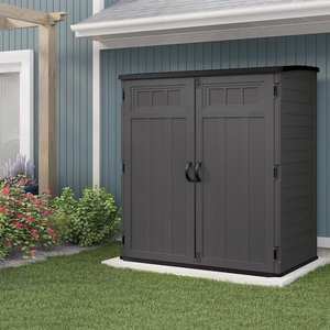 lot 127 image: Suncast 70.5 in. x 44.25 in. x 77.5 in. Extra Large Plastic Vertical Shed