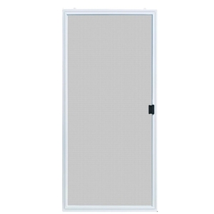 lot 177 image: Screen Tight PSD30W Patio Screen Door, 30 in W, Sliding Screen, Aluminum, White Lot of 7