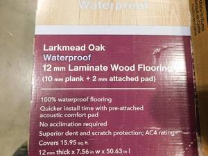 lot 47 image: Larkmead Oak 12 mm T x 7.56 in. W Waterproof Laminate Wood Flooring (207 sq. ft.)
