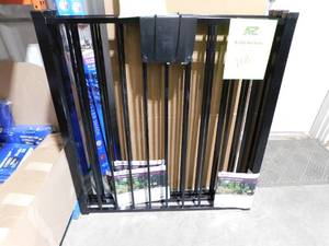 lot 108 image: Dillon 2 Rail Flat top 4 ft. x 4 ft. Black Stright Fence Gate lot of 3