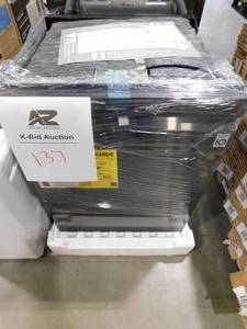lot 137 image: LG 24 in. PrintProof Black Stainless Steel Front Control Dishwasher
