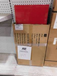 lot 149 image: Husky 2-Pack Steel Shelf Set in Red for RTA 36 in. Garage Cabinet