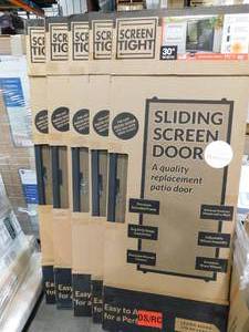 lot 178 image: Screen Tight PSD30B Patio Screen Door, 30 in W, Sliding Screen, Aluminum, Bronze Lot of 5