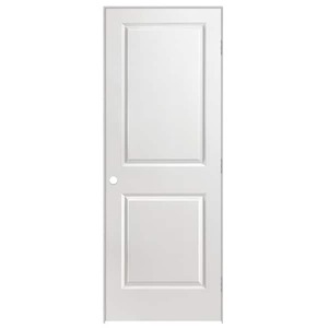lot 62 image: Masonite 30 in. x 80 in. 2 Panel Square Top Left-Handed Solid Core Smooth Primed Composite Single Prehung Interior Door
