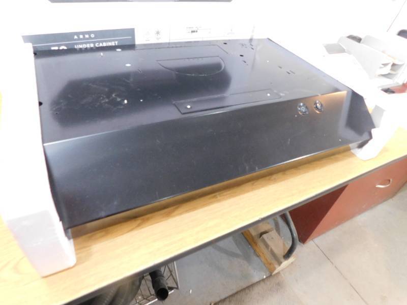 Vissani Arno 30 in. 240 CFM Convertible Under Cabinet Range Hood in Black with Lighting and Charcoal Filter