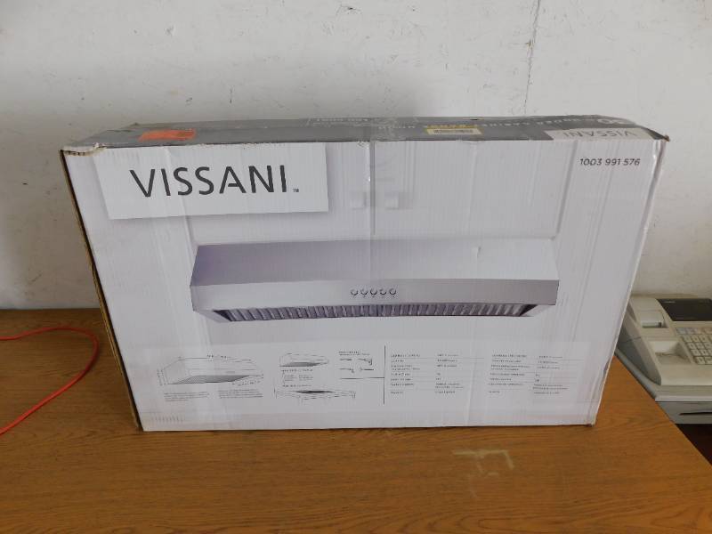 Vissani 30 in. W Under Cabinet Range Hood in Stainless Steel