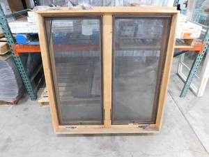 49 in. x 52 in. Double Wood Crank Out Window.