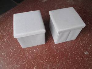 lot 27 image: Pair of collapsible storage stools...