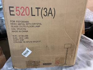Metal and Crystal 2-Lite Floor Lamp